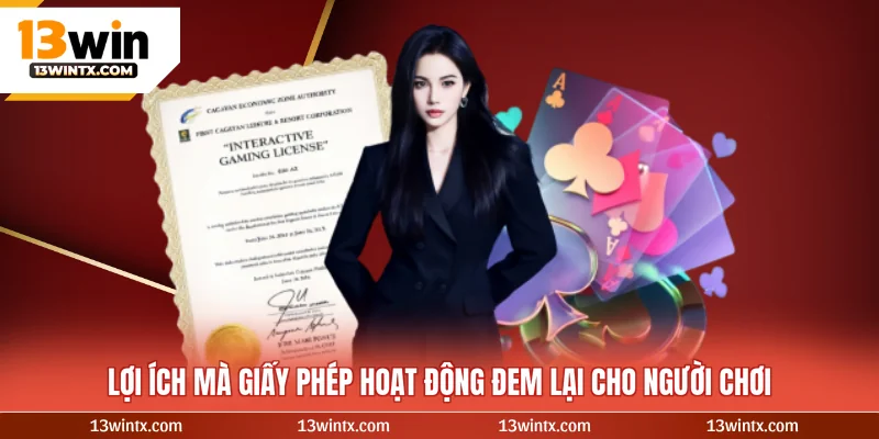 Lợi ích mà giấy phép hoạt động đem lại cho người chơi